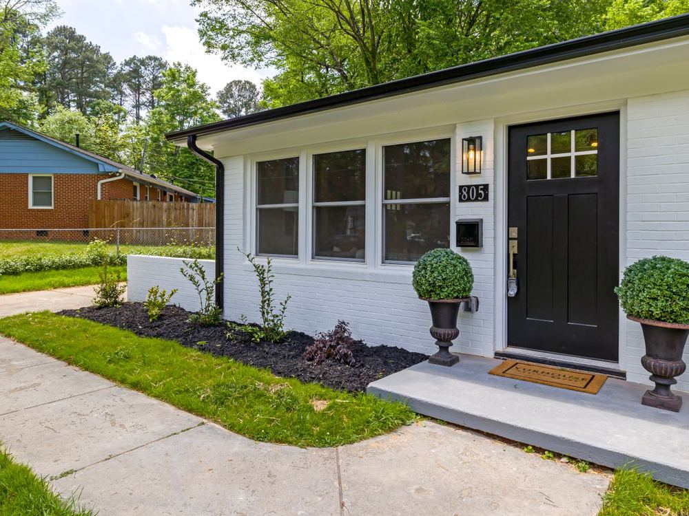 Front entrance of a home during a buyer showing with a Little Rock Arkansas real estate agent